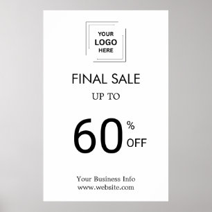 Letzter Sale Rabatt für den Business Event-Logo- Poster
