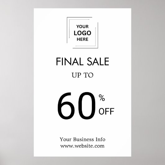 Letzter Sale | Rabatt für den Business Event-Logo- Poster (Vorne)