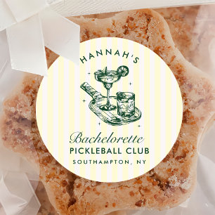 Letzter Schlag vor dem Ring Pickleball Bach-Wochen Runder Aufkleber