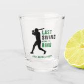 Letzter Schlag vor der Ring Baseball Junggesellena Schnapsglas (Vorderseite)