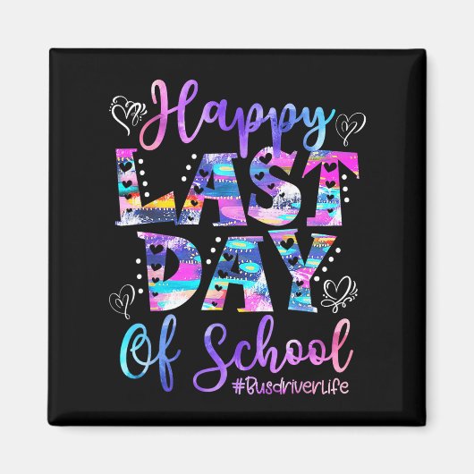 Letzter Schulbusfahrertag Sommersonntag 1 Magnet (Vorne)