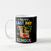 Letzter Schulkid-Lehrer Niedlicher Sloth Graduati Kaffeetasse (Links)