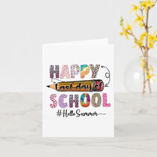 Letzter Schullehrer Kinder Abschluss Letzte Nacht Karte (Gelbe Blume)