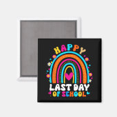 Letzter Schullehrer Kinder Abschluss Regenbogen Magnet (Vorderseite/Rückseite)
