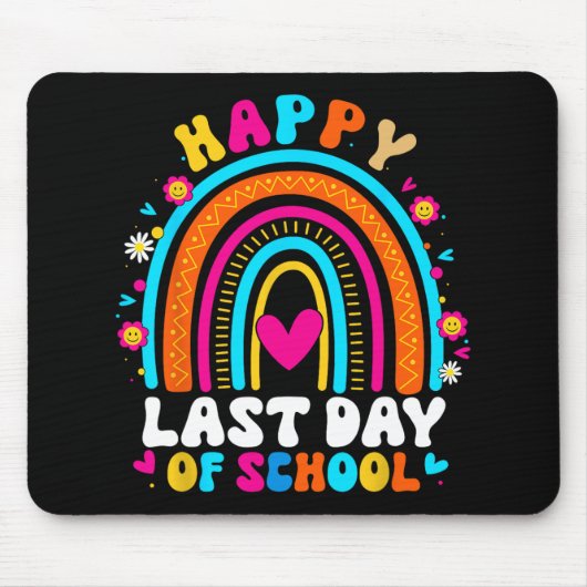 Letzter Schullehrer Kinder Abschluss Regenbogen Mousepad (Vorne)