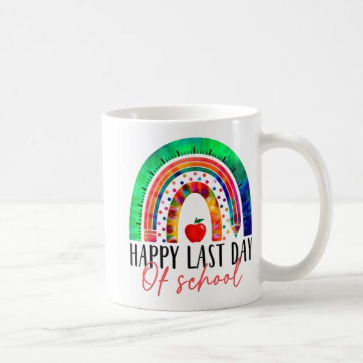 Letzter Schullehrertag Abschluss regnet Kaffeetasse (Rechts)