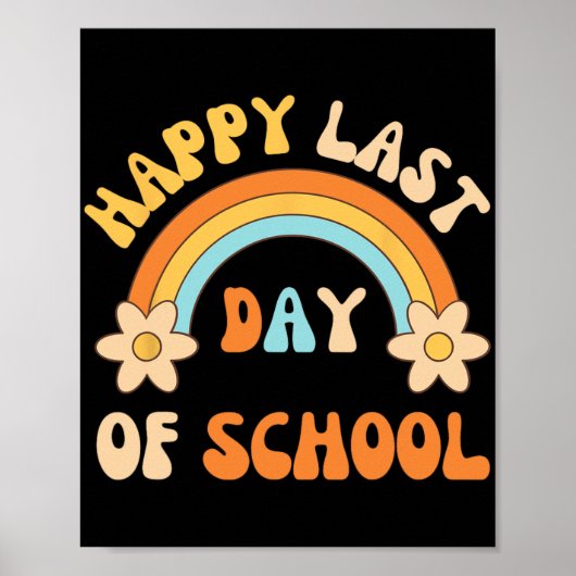 Letzter Schullehrertag Abschluss regnet Poster (Vorne)