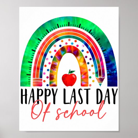 Letzter Schullehrertag Abschluss regnet Poster (Vorne)