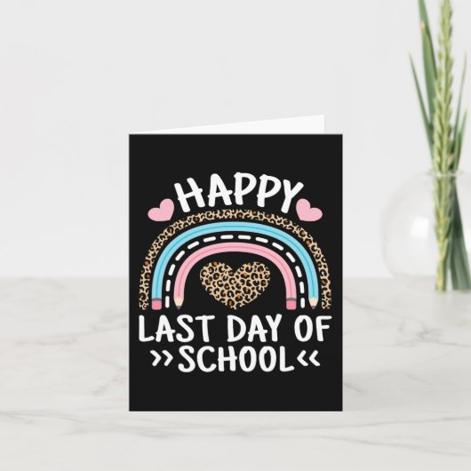 Letzter Schullehrertag Schülerinnen Mädchen Kind Karte (Vorderseite)