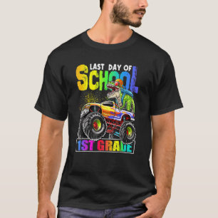 Letzter Schultag 1. Klasse Dino Monster Truck Te T-Shirt