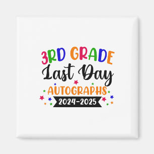 Letzter Schultag 2025 Autograph 3rd Grade G Magnet