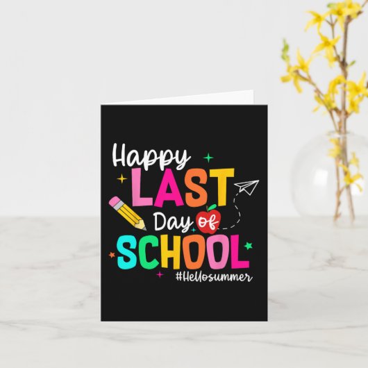 Letzter Schultag Abschluss Lehrer Student Karte (Gelbe Blume)