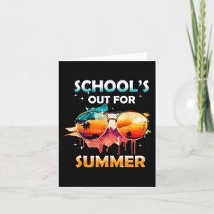 Letzter Schultag Aus Dem Sommer Lehrer Mädchen Bo Karte