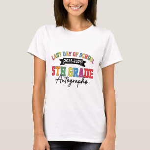 Letzter Schultag Autogramm 5. Klasse G 2025-2026 T-Shirt