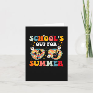 Letzter Schultag Die Schule Ist Für Den Sommer Aus Karte