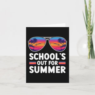 Letzter Schultag Die Schule Ist Für Den Sommer Aus Karte