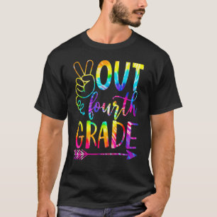 Letzter Schultag Frieden aus 4. Klasse Lehrer Kind T-Shirt