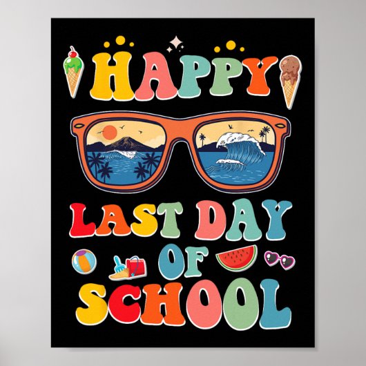 Letzter Schultag für Kinder Poster (Vorne)