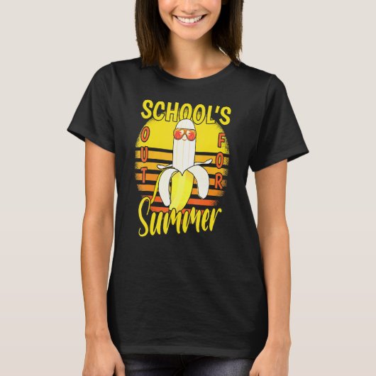 Letzter Schultag für Sommerferien Banana T-Shirt (Vorderseite)