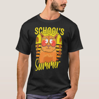 Letzter Schultag für Sommerferien Katze T-Shirt