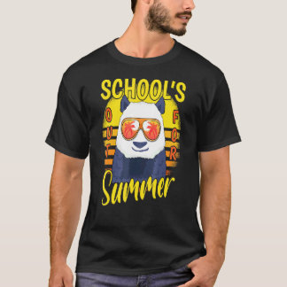 Letzter Schultag für Sommerferien Panda T-Shirt