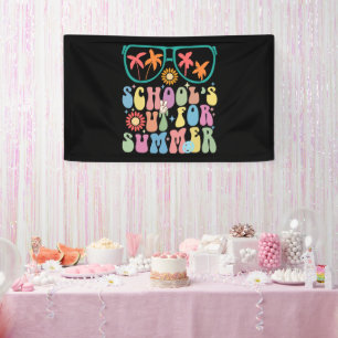 Letzter Schultag Groovy Schule ist für den Sommer  Banner