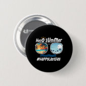 Letzter Schultag Hallo Sommer Sungles Beach 1 Button (Vorne & Hinten)