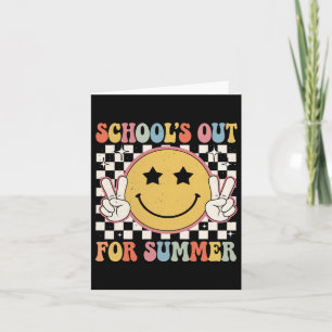 Letzter Schultag im Sommer Vintage Schulen Karte