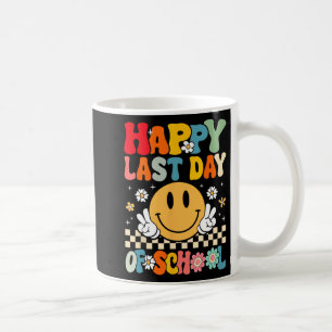 Letzter Schultag Lächeln Groovy Gesicht Lehrer Som Kaffeetasse