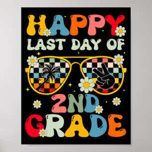 Letzter Schultag Lehrer 2. Klasse Kinder Jungen Poster