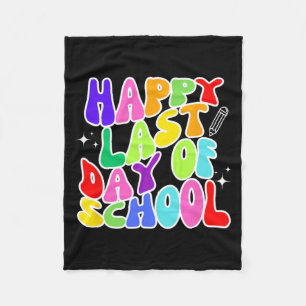 Letzter Schultag Lehrer Schüler Abschluss 5  Fleecedecke