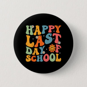 Letzter Schultag Lehrer Schüler Abschluss Groo Button