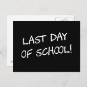 Letzter Schultag Postkarte (Vorne/Hinten)