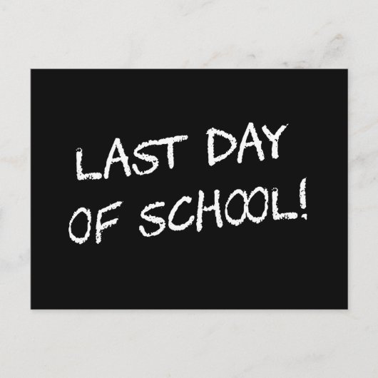 Letzter Schultag Postkarte (Vorderseite)