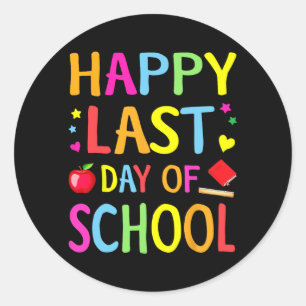 Letzter Schultag - Sonniges Ende des Jahres Lehrer Runder Aufkleber