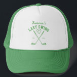 Letzter Schwung Golf Country Club Bachelorette bev Truckerkappe<br><div class="desc">Letzte Swing vor dem Ring Golf Country Club Thema Bachelorette Wochenende Brautjungfrauen Gefallen und Geschenke personalisierte Bachelorette Sport-Hut,  Junggeselinnen-Abschied Salbei Golf Thema Sportmütze Bridesmaid Geschenke Brautparty bevorzugt</div>