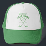Letzter Schwung Golf Country Club Bachelorette bev Truckerkappe<br><div class="desc">Letzte Swing vor dem Ring Golf Country Club Thema Bachelorette Wochenende Brautjungfrauen Gefallen und Geschenke personalisierte Bachelorette Sport-Hut,  Junggeselinnen-Abschied Salbei Golf Thema Sportmütze Bridesmaid Geschenke Brautparty bevorzugt</div>