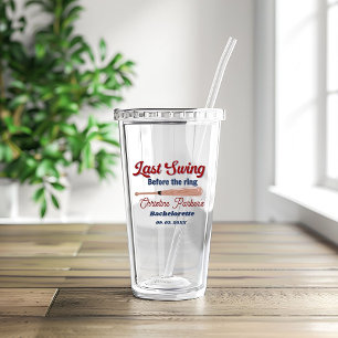 Letzter Schwung vor Baseball Bachelorette Acryltrinkbecher