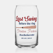 Letzter Schwung vor Baseball Bachelorette Dosenglas (Vorderseite)