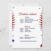 Letzter Schwung vor Baseball Bachelorette Einladung (Rückseite)