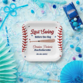 Letzter Schwung vor Baseball Bachelorette Pappteller (Party)
