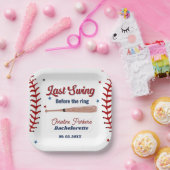 Letzter Schwung vor Baseball Bachelorette Pappteller (Party)