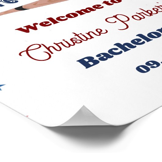 Letzter Schwung vor Baseball Bachelorette Poster (Ecke)