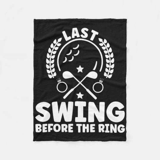 Letzter Schwung vor dem Ring Bachelor Golf Fleecedecke (Vorderseite)