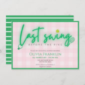 Letzter Schwung vor dem Ring-Brautparty Einladung (Vorne/Hinten)