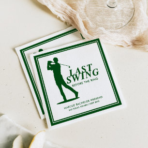 Letzter Schwung vor dem Ring Golf Bachelor Serviette