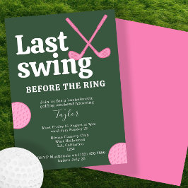 Letzter Schwung vor dem Ring Golf Junggesellinnena Einladung