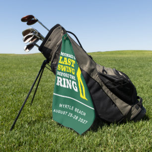 Letzter Schwung vor dem Ring Junggeselle Golf Hand Golfhandtuch