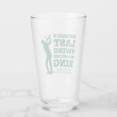 Letzter Schwung vor dem Ring Junggeselle Shotglas Glas (Rückseite)