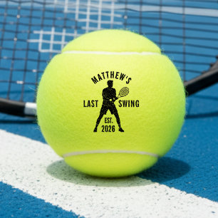 Letzter Schwung vor dem Ring Junggesellenabschied Tennisbälle